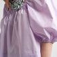 Poplin balloon sleeve top in purple Szua Store