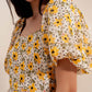 Puff sleeve smock dress in yellow Szua Store