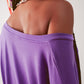 Purple long sleeve v neck top in modal Szua Store