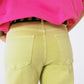 Relaxed Basic Jeans in Lime Green - Szua Store