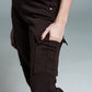 Q2 Relaxed cargo pants in dark brown