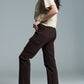 Relaxed cargo pants in dark brown