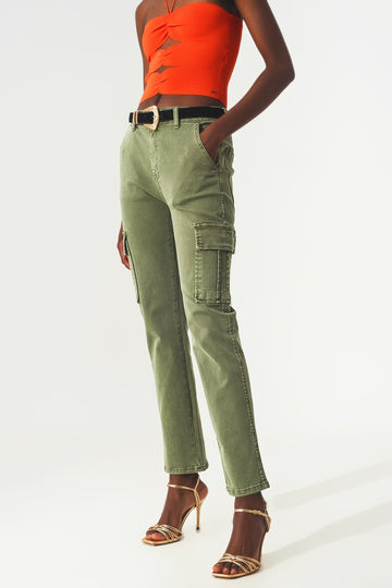Q2 Relaxed cargo pants in khaki