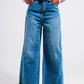 Relaxed Flare Jean in Mid Blue wash Szua Store