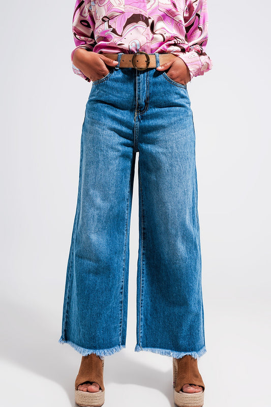 Relaxed Flare Jean in Mid Blue wash Szua Store