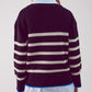 Relaxed jumper in stripe pattern in black Szua Store