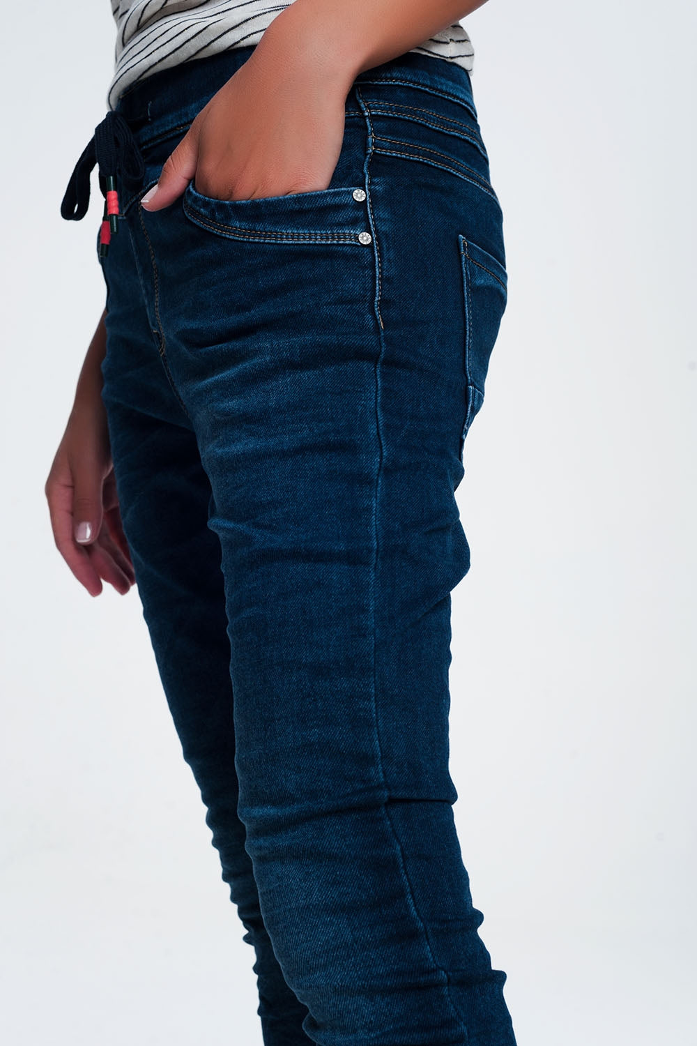 Relaxed sportspant jeans with draw cord Szua Store