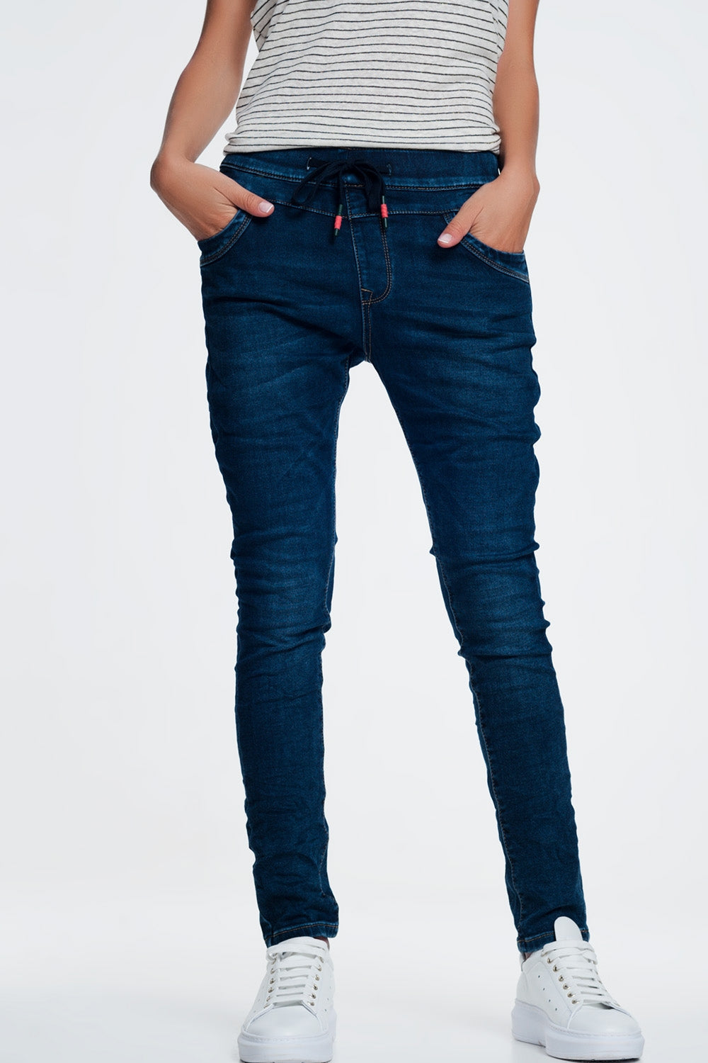 Relaxed sportspant jeans with draw cord Szua Store