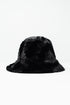 Reversible bucket hat in black with teddy turn up Szua Store