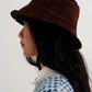 Reversible bucket hat in brown with teddy turn up Szua Store