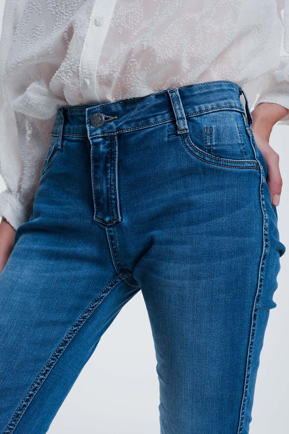 reversible wrinkled denim skinny jeans Szua Store
