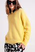 Rib knit sweater in yellow Szua Store