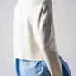 Ribbed boat neck jumper in cream Szua Store