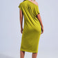 Ring midi dress in lime Szua Store