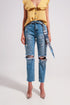 Ripped knee jeans in light blue Szua Store