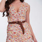 Ruched bodycon mini dress in floral mesh print Szua Store