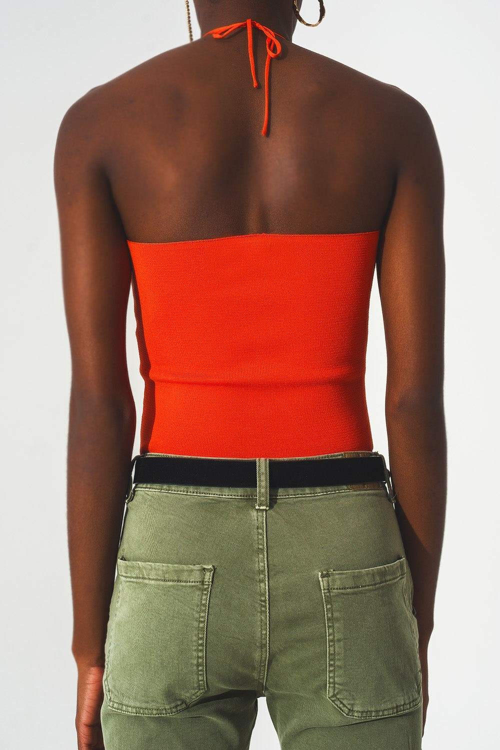 Ruched top in orange - Szua Store