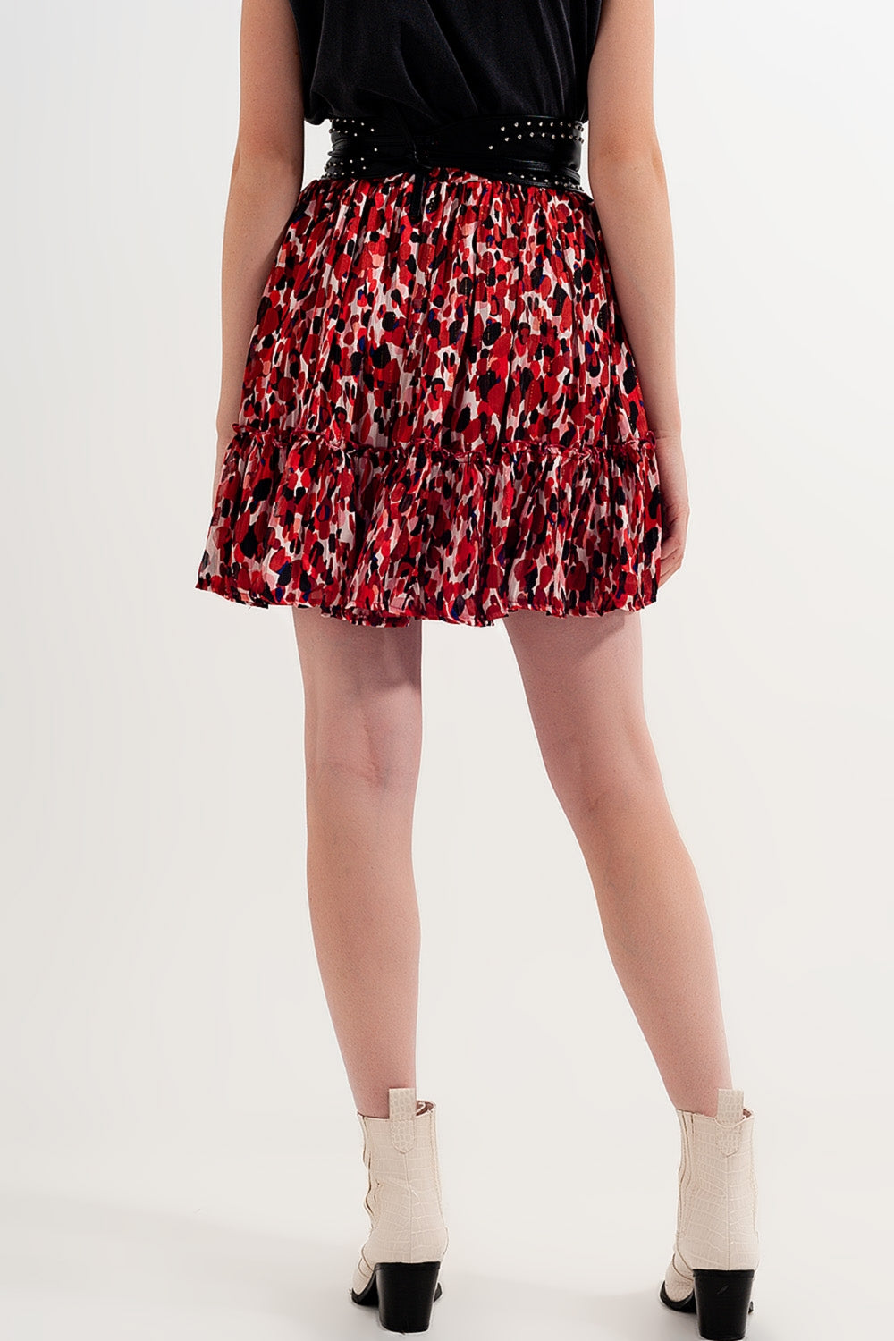 Ruffle mini skirt in animal print Szua Store