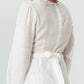 Ruffle V Neck Dress in White - Szua Store