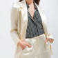 Satin blazer in cream Szua Store