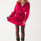 Satin mini dress in red Szua Store