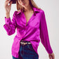 Satin shirt in fuchsia Szua Store