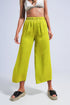 Satin wide leg pants in green Szua Store