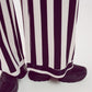 Satin wide leg stripe pants in black Szua Store
