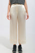 Satin wide leg suit Pants in cream Szua Store