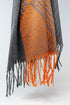 Scarf in orange & black stripe Szua Store