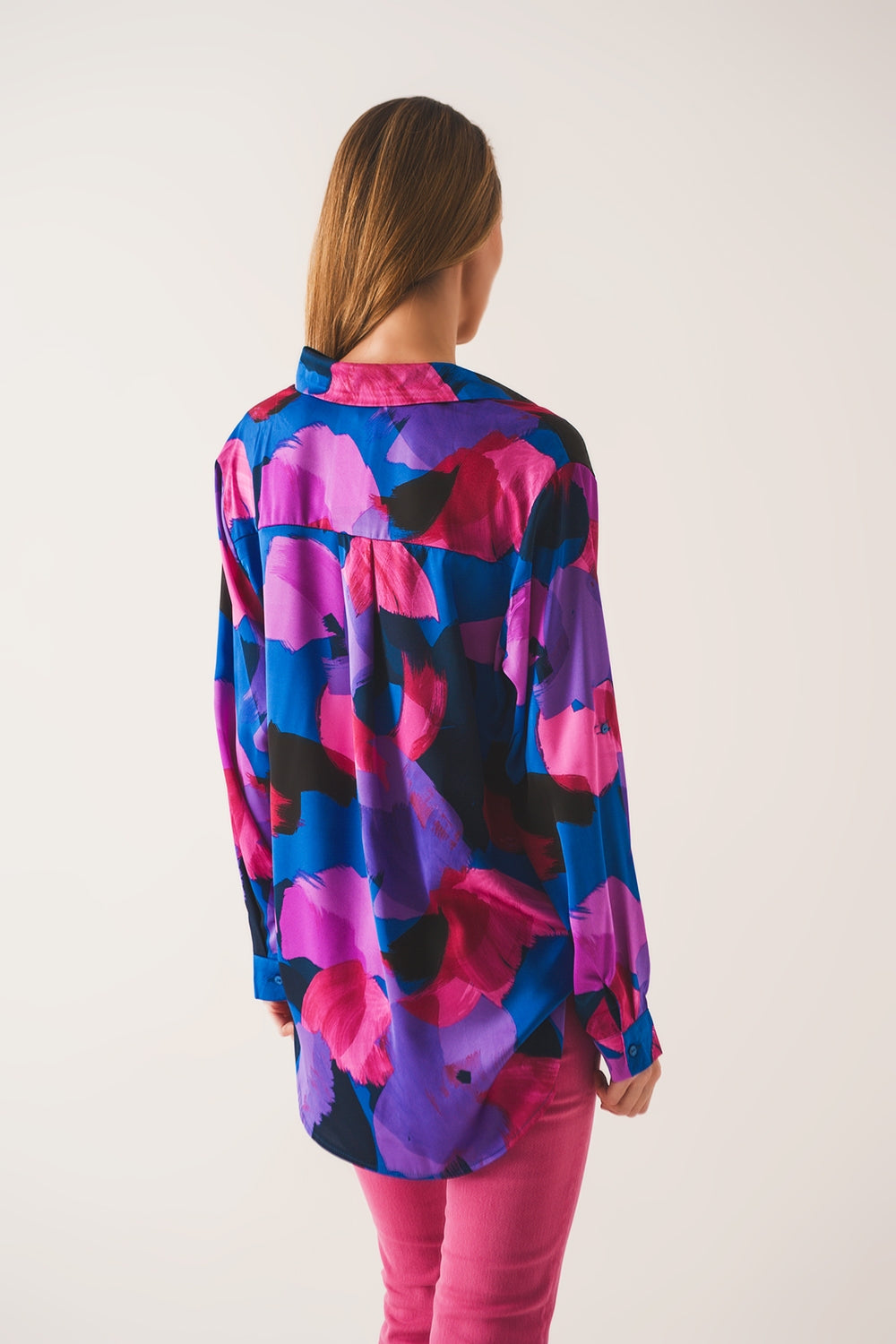 Shirt in purple floral print - Szua Store