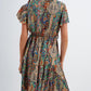 Short dress with paisley print in green Szua Store