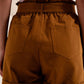 Shorts with belted waist in camel Szua Store