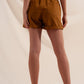 Shorts with belted waist in camel Szua Store