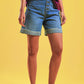 Shorts with button front in blue Szua Store