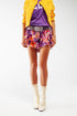 Q2 Shorts With Frilly Hem In Flower Print