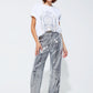 Silver sequin trouser