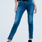 Skinny Blue jeans with rips Szua Store