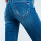 Skinny Blue jeans with rips Szua Store