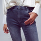 Skinny Fit Distressed Jeans in Grey - Szua Store