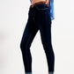 Skinny fit jeans dark blue wash Szua Store