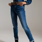 Skinny High waisted Jeans in mid Wash - Szua Store