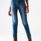 Skinny jeans in distressed blue Szua Store