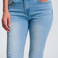 Skinny jeans in light denim With Frayed Hem Szua Store