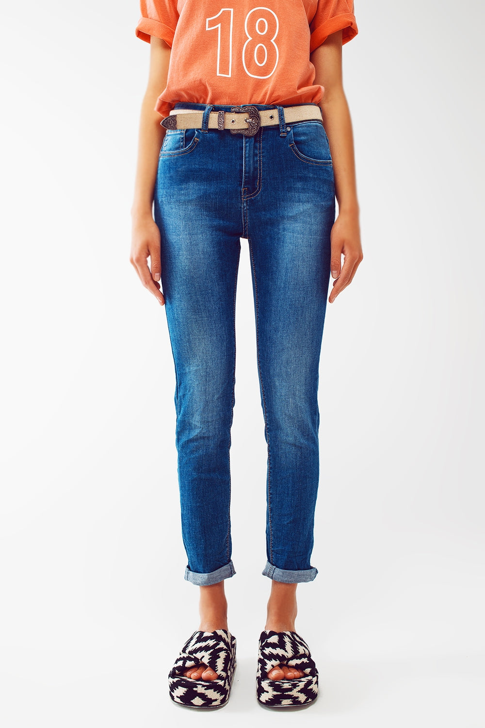 Skinny jeans in mid wash - Szua Store