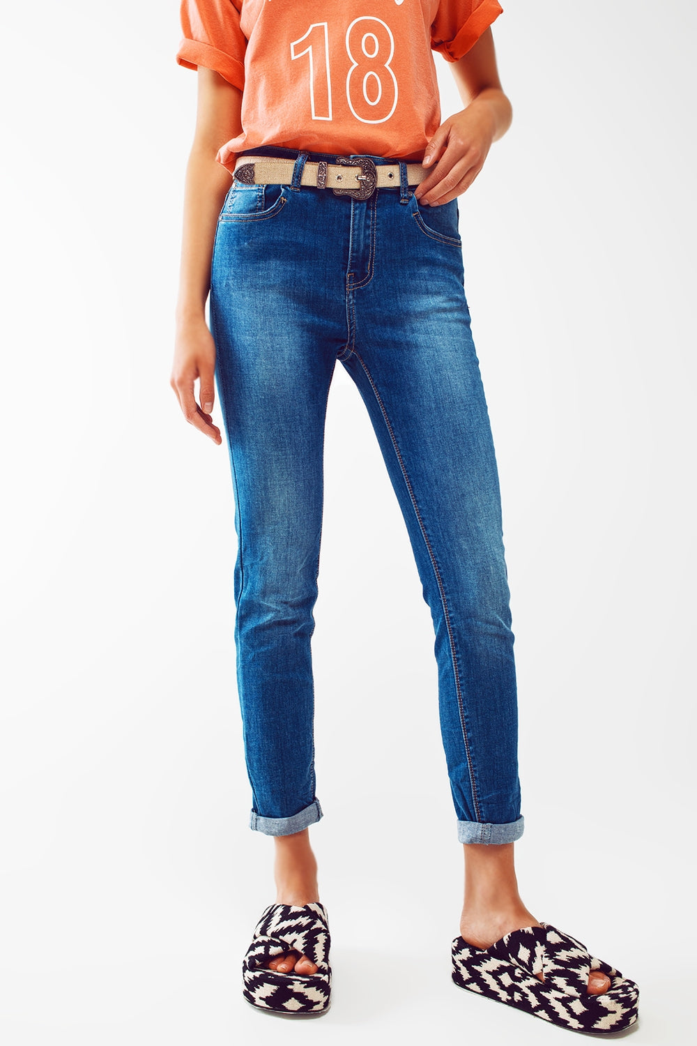 Skinny jeans in mid wash - Szua Store