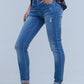 Skinny jeans with rips knee Szua Store