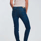 Skinny regular waist jeans in light denim Szua Store