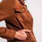 Slim denim trucker jacket in brown Szua Store