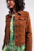 Slim denim trucker jacket in brown Szua Store